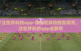 下注世界杯的app-探索足球热情新境界，下注世界杯的app全解析