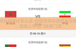 微信世界杯怎么买-微信世界杯购票全攻略，轻松入手热门赛事门票