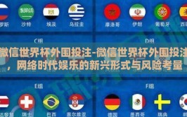 微信世界杯外围投注-微信世界杯外围投注，网络时代娱乐的新兴形式与风险考量