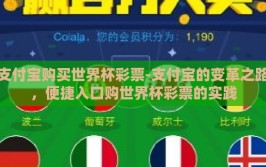 支付宝购买世界杯彩票-支付宝的变革之路，便捷入口购世界杯彩票的实践