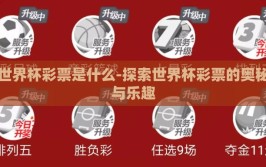 世界杯彩票是什么-探索世界杯彩票的奥秘与乐趣