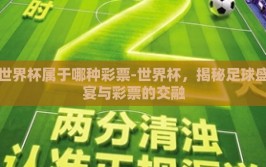 世界杯属于哪种彩票-世界杯，揭秘足球盛宴与彩票的交融