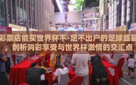 彩票店能买世界杯不-足不出户的足球盛宴，剖析购彩享受与世界杯激情的交汇点