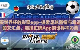 买世界杯的彩票app-探索足球激情与幸运的交汇点，选择正确App购世界杯彩票