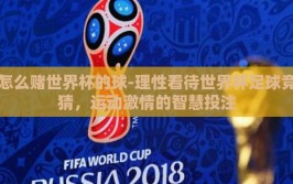 怎么赌世界杯的球-理性看待世界杯足球竞猜，运动激情的智慧投注