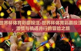 世界杯体育彩票投注-世界杯体育彩票投注，激情与机遇并行的冒险之旅