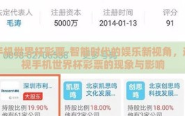 手机世界杯彩票-智能时代的娱乐新视角，透视手机世界杯彩票的现象与影响