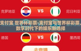 支付宝 世界杯彩票-支付宝与世界杯彩票，数字时代下的娱乐新选择