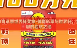 体育彩票世界杯奖金-体育彩票与世界杯，梦想的启航之地