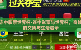 连中彩票世界杯-连中彩票与世界杯，奇妙的交集与生活启示