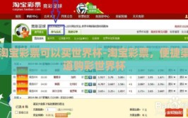 淘宝彩票可以买世界杯-淘宝彩票，便捷渠道购彩世界杯