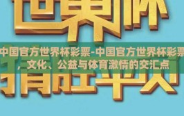 中国官方世界杯彩票-中国官方世界杯彩票，文化、公益与体育激情的交汇点