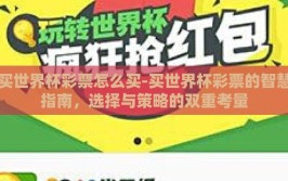 买世界杯彩票怎么买-买世界杯彩票的智慧指南，选择与策略的双重考量