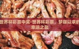 世界杯彩票中奖-世界杯彩票，梦寐以求的幸运之匙