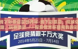 线下彩票店买世界杯-线下彩票店，观球佐趣，玩赛添彩——探索世界杯期间的购彩体验