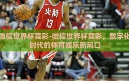 微信世界杯竞彩-微信世界杯竞彩，数字化时代的体育娱乐新风口