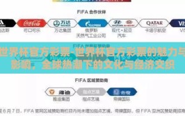 世界杯官方彩票-世界杯官方彩票的魅力与影响，全球热潮下的文化与经济交织