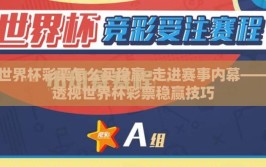 世界杯彩票怎么买稳赢-走进赛事内幕——透视世界杯彩票稳赢技巧