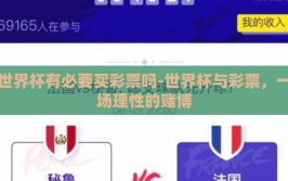 世界杯有必要买彩票吗-世界杯与彩票，一场理性的赌博