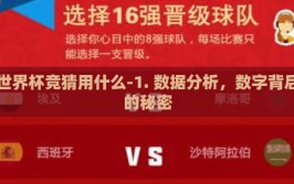 世界杯竞猜用什么-1. 数据分析，数字背后的秘密