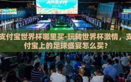 支付宝世界杯哪里买-玩转世界杯激情，支付宝上的足球盛宴怎么买？