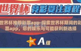 世界杯推荐彩票app-探索世界杯期间的彩票app，您的娱乐与可能获利新选择