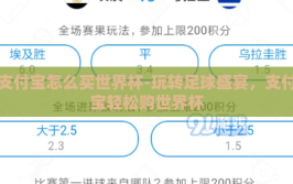 支付宝怎么买世界杯-玩转足球盛宴，支付宝轻松购世界杯