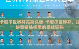 卡塔尔世界杯竞猜头像-卡塔尔世界杯，揭秘竞猜头像里的足球狂热
