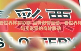 看世界杯买彩票-品味激情互动，看世界杯与买彩票的奇妙联动