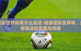 足彩世界杯有什么玩法-畅游足彩世界杯，多样玩法的乐趣与攻略