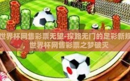 世界杯网售彩票无望-探路无门的足彩新规，世界杯网售彩票之梦破灭