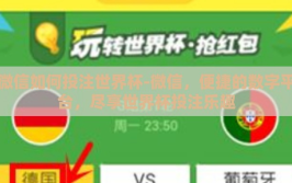 微信如何投注世界杯-微信，便捷的数字平台，尽享世界杯投注乐趣