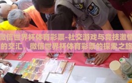 微信世界杯体育彩票-社交游戏与竞技激情的交汇，微信世界杯体育彩票的探索之旅