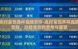 支付宝世界杯竞猜暂停-支付宝世界杯竞猜暂停，功能背后的思考与展望