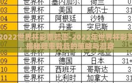 2022世界杯彩票赔率-2022年世界杯彩票，揭秘赔率背后的策略与洞察