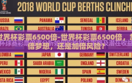 世界杯彩票6500倍-世界杯彩票6500倍，加倍梦想，还是加倍风险？