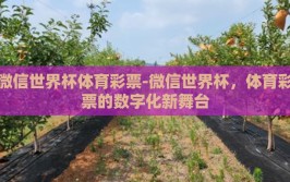 微信世界杯体育彩票-微信世界杯，体育彩票的数字化新舞台