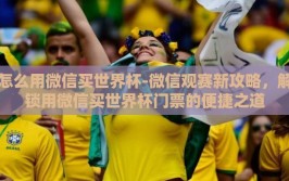 怎么用微信买世界杯-微信观赛新攻略，解锁用微信买世界杯门票的便捷之道