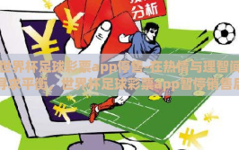 世界杯足球彩票app停售-在热情与理智间寻求平衡，世界杯足球彩票app暂停销售后的思考