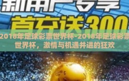 2018年足球彩票世界杯-2018年足球彩票世界杯，激情与机遇并进的狂欢