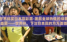 世界杯买日本赢彩票-激起全球热情的绿茵盛宴——世界杯，下注日本赢的方方面面
