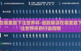 在哪里能下注世界杯-细致解读在哪里能下注世界杯的行动指南