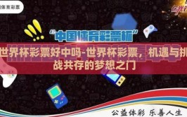世界杯彩票好中吗-世界杯彩票，机遇与挑战共存的梦想之门