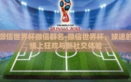 微信世界杯微信群名-微信世界杯，球迷的线上狂欢与新社交体验