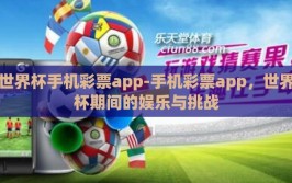 世界杯手机彩票app-手机彩票app，世界杯期间的娱乐与挑战