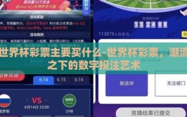 世界杯彩票主要买什么-世界杯彩票，潮流之下的数字投注艺术