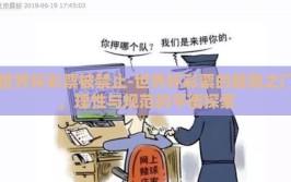 世界杯彩票被禁止-世界杯彩票的禁忌之门，理性与规范的平衡探索