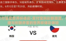 支付宝买世界杯体彩-支付宝购彩新潮流，便捷与创新并蓄的世界杯体彩体验