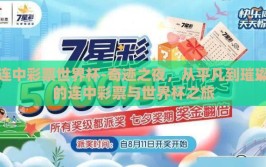 连中彩票世界杯-奇迹之夜，从平凡到璀璨的连中彩票与世界杯之旅