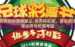 世界杯彩票被禁止-世界杯彩票，背后的法律边界与伦理考量